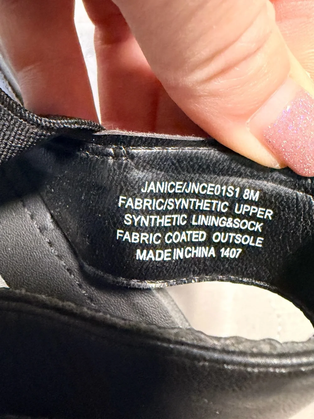 Steve Madden Janice platform wedge sandals, featuring black elastic straps. - Picture 4 of 10